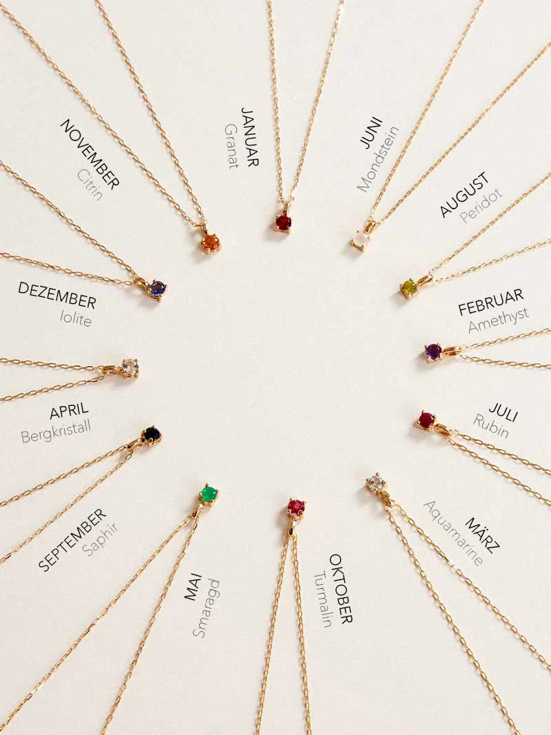 Birthstone Halskette Oktober | 14k Echtgold & Turmalin - Image 4