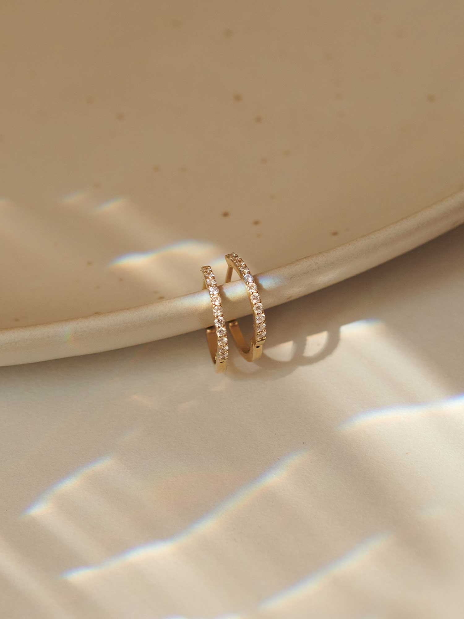 Diamond Huggies | 14k Echtgold - Image 4